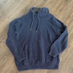 H&M mens navy hooded sweater Like New Medium